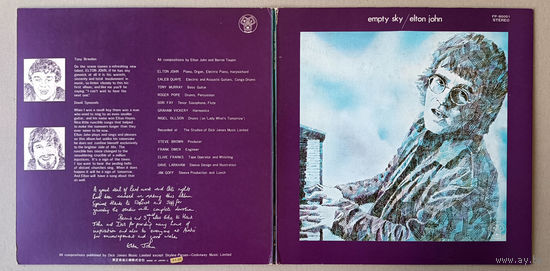 Elton John – Empty Sky (JAPAN LP 1969 винил) первопресс
