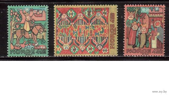 Норвегия-1981,(Мих.850-852) ** , Искусство, Рождество (полная серия)