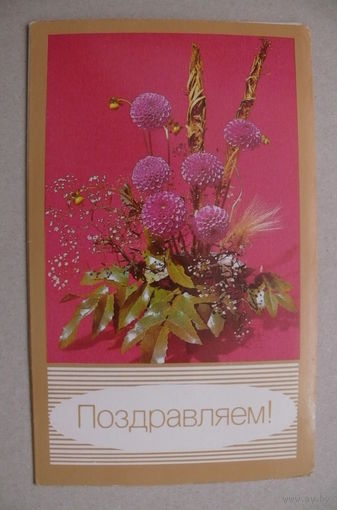 Суханов В., Поздравляем! 1988, двойная, подписана.