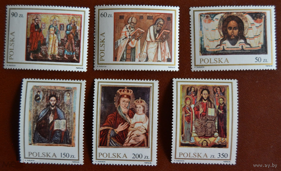 Польша 1989 год Христианство Религиозная Живопись Искусство Иконы MNH