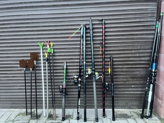 7 удочек + 7 катушек + очень много мелочёвки