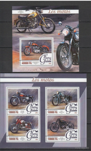 Гвинея 2016г  Мотоциклы BL+KB   MNH