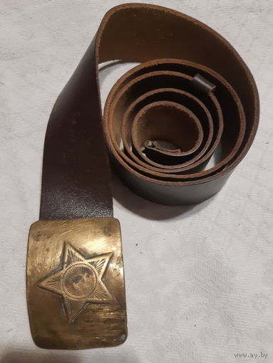 Ремень военный кожаный времен СССР