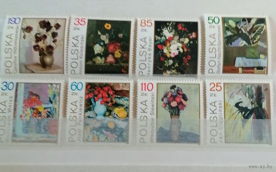 Польша 1972 Живопись цветы
