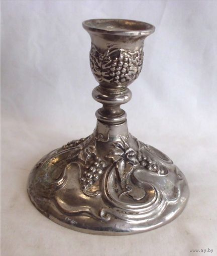 Подсвечник настольный со вставкой Виноград 11 см 01