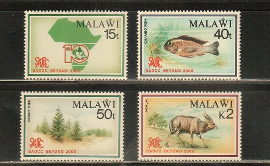 Малави-1990(Мих.553-556),  ** ,     Фауна , Рыбы, (полная серия)