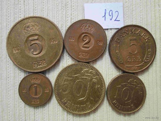 6 монет Скандинавии
