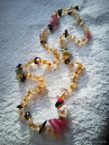 Бусы 89 натуральный камень Винтаж