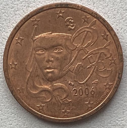 Франция 2 евроцента 2006 г.