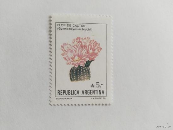 Аргентина 1987  цветы  (пол. серия)