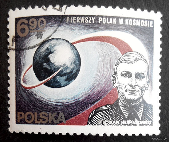 Польша 1978 г. Космос. Первый поляк в космосе. 1 марка #0023-K1