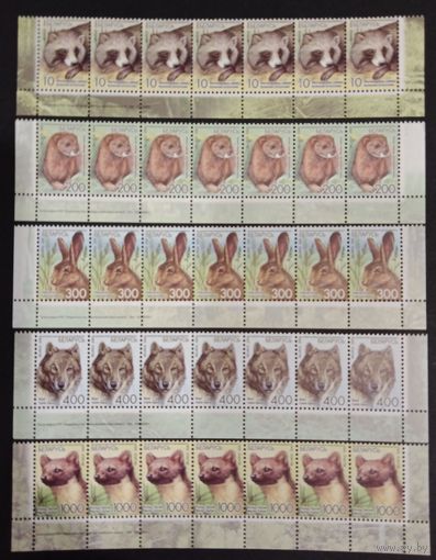 Марки Беларуси 2008, Одиннадцатый стандарт в нижних сцепках, заказы подряд, КМ 733 - 737, 101 - 2009 / 105 - 2009, каталог 31,6 евро