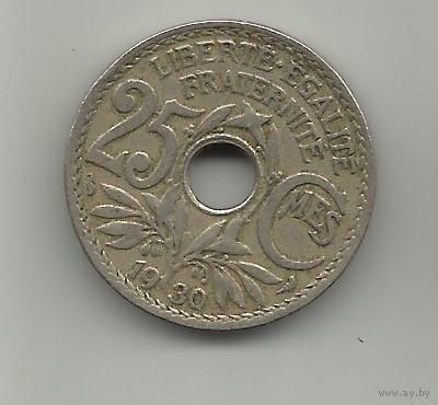 ФРАНЦУЗСКАЯ РЕСПУБЛИКА . 25 САНТИМОВ 1930