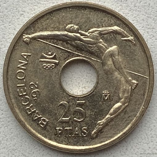 Испания 25 песет 1990 г. Барселона 1992