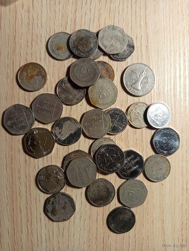 Монеты ОАЭ страт с номинала