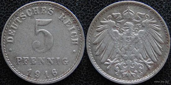 YS: Германия, 5 пфеннигов 1916A, KM# 19