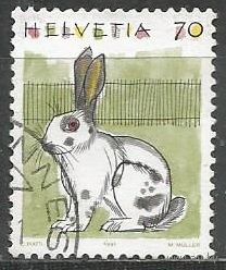 Швейцария. Кролик. 1991г. Mi#1436.