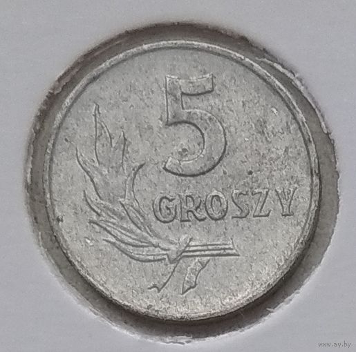 Польша 5 грошей 1971 г. В холдере