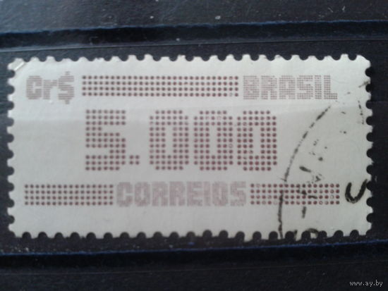 Бразилия 1985 Стандарт, цифра 5000