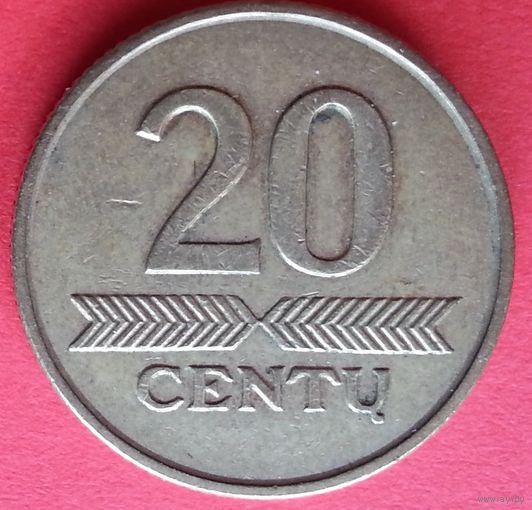 Литва 20 центов 2008