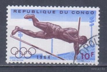 [819] Конго 1964. Спорт.Летние Олимпийские игры.Легкая атлетика. Гашеная марка.