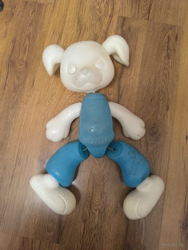 Игрушки Игрушка СССР. Собака дутыш пластмассовый. Собачка СССР, щенок игрушка советская