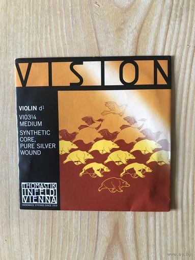 Струна D (ре) Vision  для скрипки 1/4