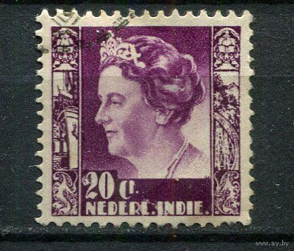 Нидерландская Индия - 1934/1937 - Королева Вильгельмина 20С - [Mi.216] - 1 марка. Гашеная.  (Лот 53Gu)-T4P3