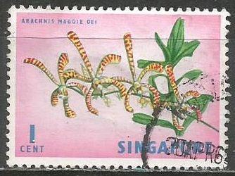 Сингапур. Растение. Вандопсис. 1963г. Mi#53.