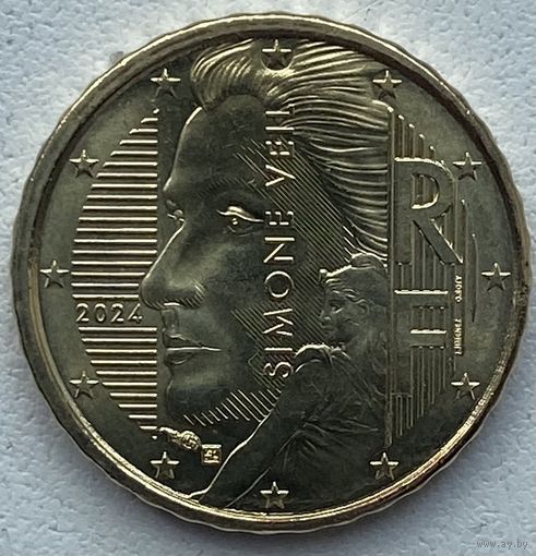 Франция 10 евроцентов 2024 г. Новый тип