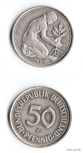 50 пфеннигов Германия 1990 года(F)