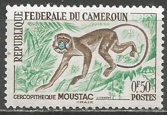 Камерун(Республика). Мартышка. 1962г. Mi#355.