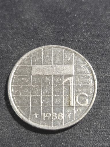 Нидерланды 1 гульден 1988