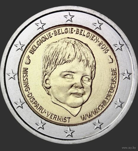 Бельгия 2 евро, 2016 Child Focus UNC