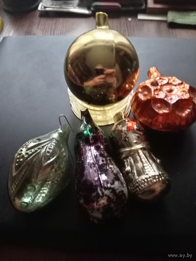 Ёлочная игрушка СССР 5 штук