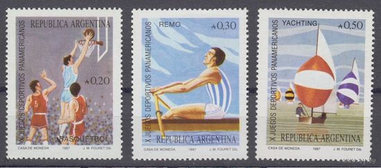 1987-Спорт АРГЕНТИНА-ПАНАМЕРИКАНСКИЕ ИГРЫ-ПОЛНАЯ СЕРИЯ**(6)