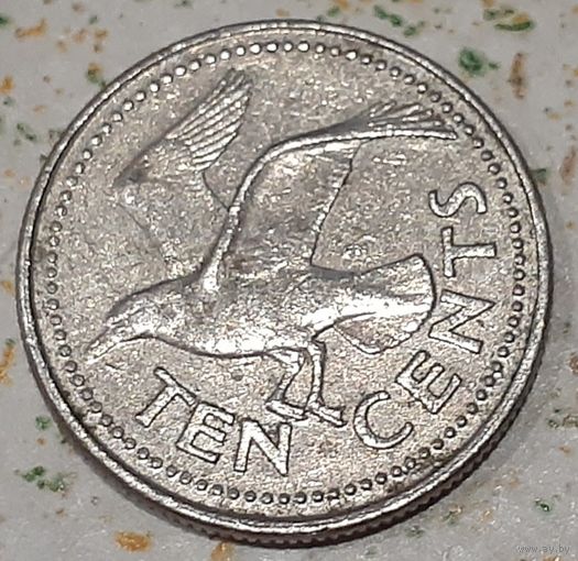 Барбадос 10 центов, 1996 (7-3-3)