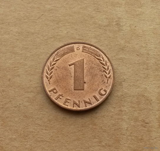 ФРГ, 1 пфенниг 1950 г., D