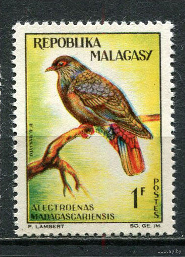 Малагасийская республика - 1963 - Птицы 1Fr - [Mi.495] - 1 марка. MNH.  (Лот 32Fy)-T25P31