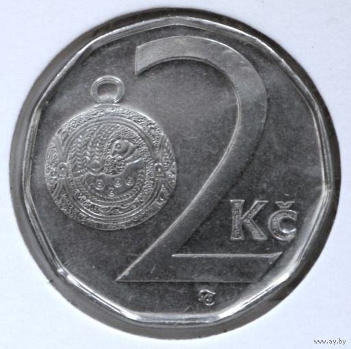 Чехия 2 кроны 2003 год