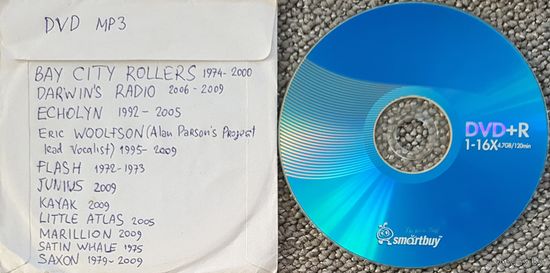 DVD MP3 дискография - BAY CITY ROLLERS, DARVIN'S RADIO, ECHOLYN, Eric WOOLFSON, FLASH, SAXON и др. - 1 DVD