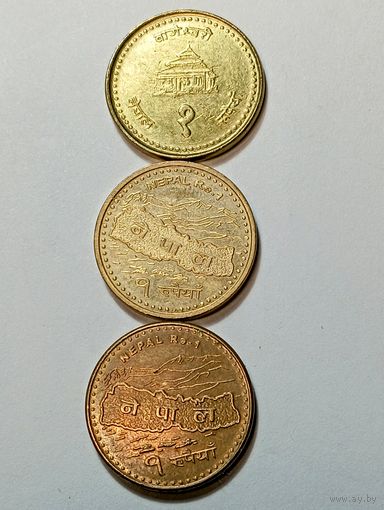 Непал 1 рупия 1997 , 2007 , 2009 года .