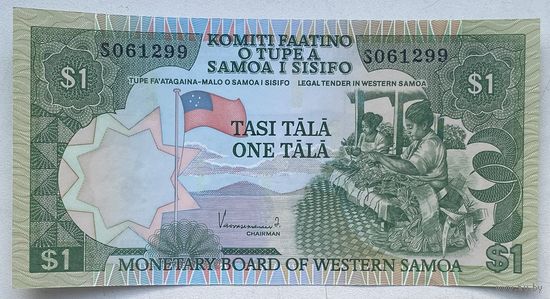 Западное Самоа 1 тала 1980 г. (литера S - официальный репринт 2020 г.)