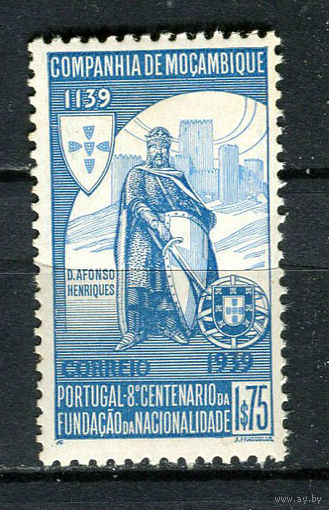 Португальские колонии - Мозамбик (Comp de Mocambique) - 1940 - 800 лет португальской нации - (пятна на клее) - [Mi. 227] - полная серия - 1 марка. MNH.  (Лот 29Jp)-T4P5