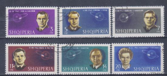 [1180] Албания 1965. Космос СССР.Первые космонавты. Гашеная серия.