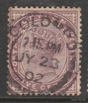 Цейлон 5с 1886г