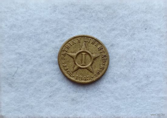 Werty71 Куба 1 сентаво 1943