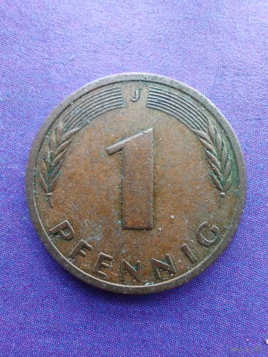 Германия ФРГ 1 пфенниг 1991 J