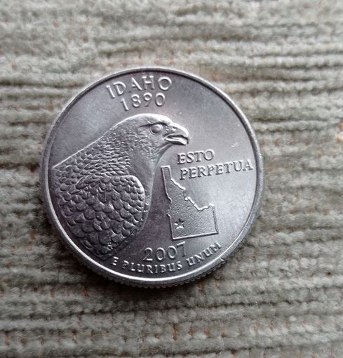 Werty71 США 1 квотер 25 центов 2007 Айдахо Птица
