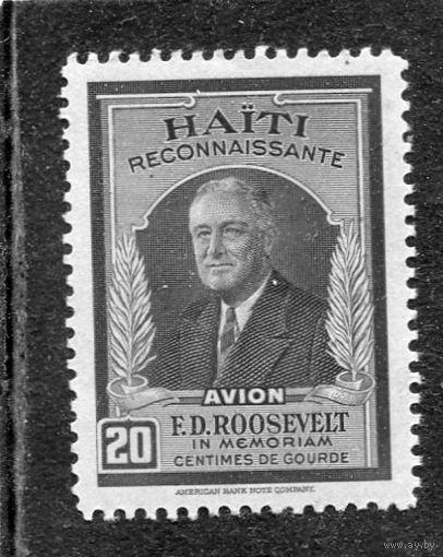 Гаити. Франклин Рузвельт, бывший президент США. Траурный выпуск
